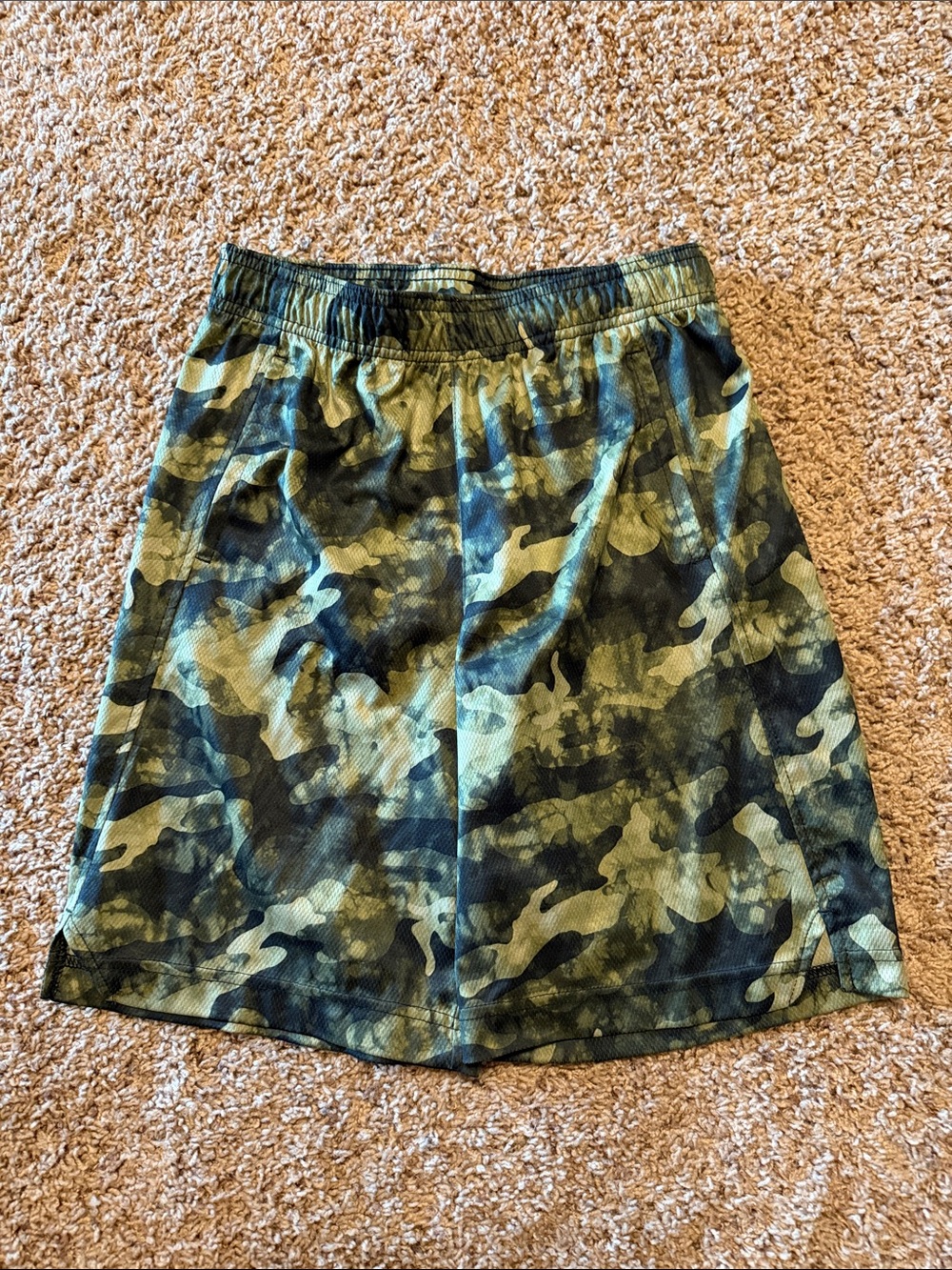 Old Navy Boys Green Camo Athletic Shorts
